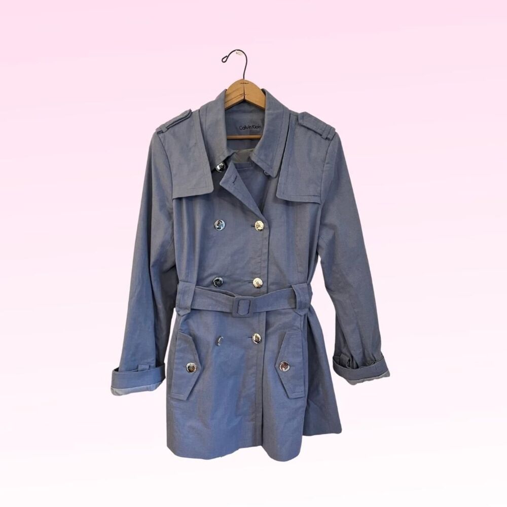 Calvin-klein Women's Blue Coat